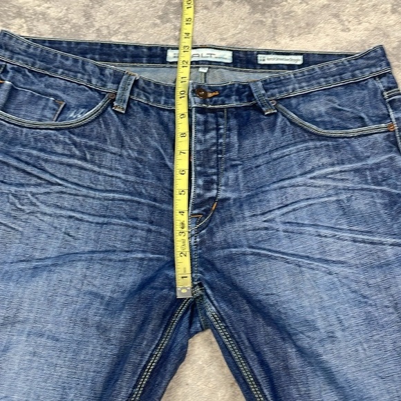 Salt Works Varick Street Low Straight Jeans Medium Wash Whiskered Sz 36x29 - Picture 8 of 10